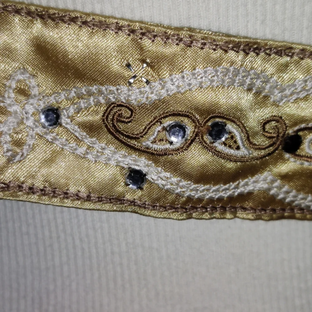 embroidered Double O ring Fabric Cloth belt